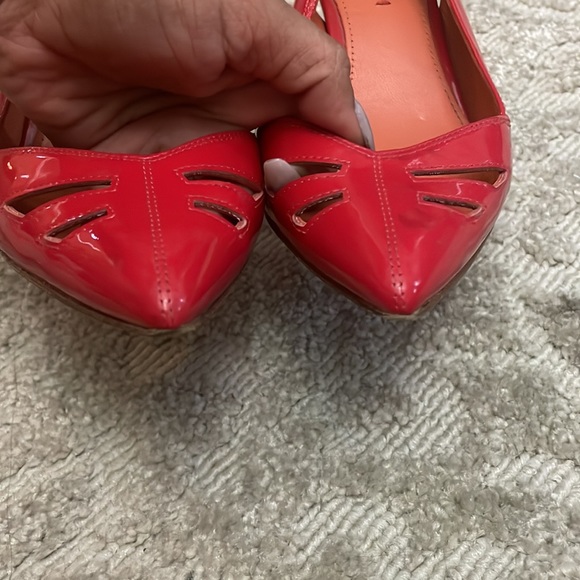 Via Spiga red patent leather low/ medium heel - Picture 2 of 5